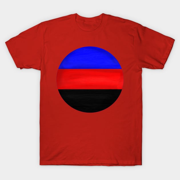 Polyamorous pride flag colours circular T-Shirt by deathlake